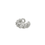 Sterling silver ear cuff with cubic zirconia,chain