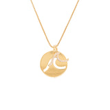 Double Charm Water Necklace, Gold