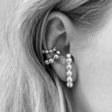 Bubble C-hoops, Silver